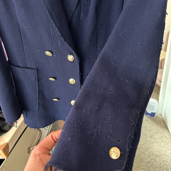 Zara navy blazer with gold buttons - Picture 3 of 4